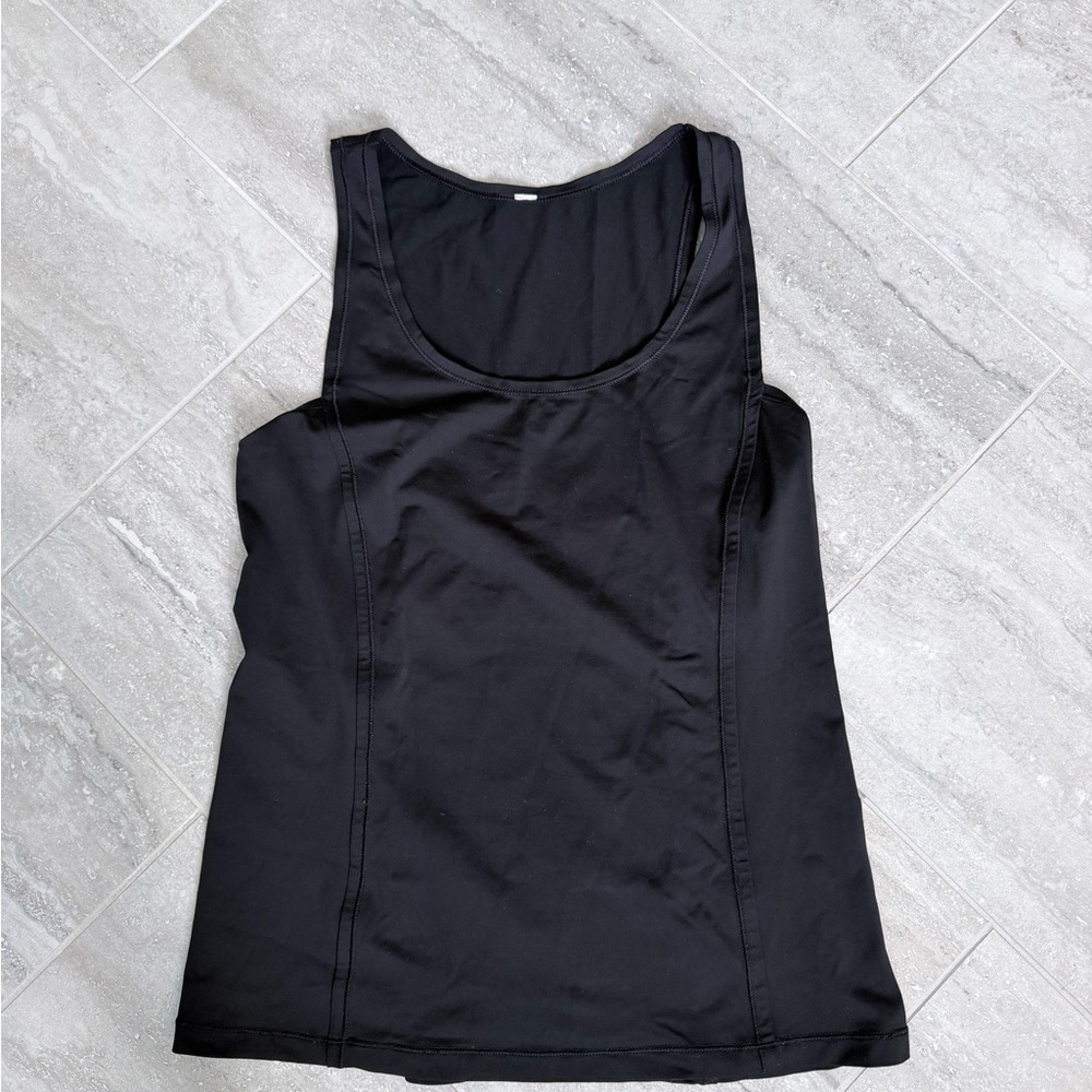 Lululemon Black Yoga Tank Open Lattice Back Athletic Top Women’s Size 6 - Picture 12 of 13